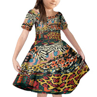 Africa Animal Pattern Family Matching Mermaid Dress and Hawaiian Shirt - Wonder Print Shop
