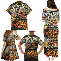 Africa Animal Pattern Family Matching Puletasi and Hawaiian Shirt - Wonder Print Shop