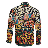 Africa Animal Pattern Family Matching Short Sleeve Bodycon Dress and Hawaiian Shirt - Wonder Print Shop