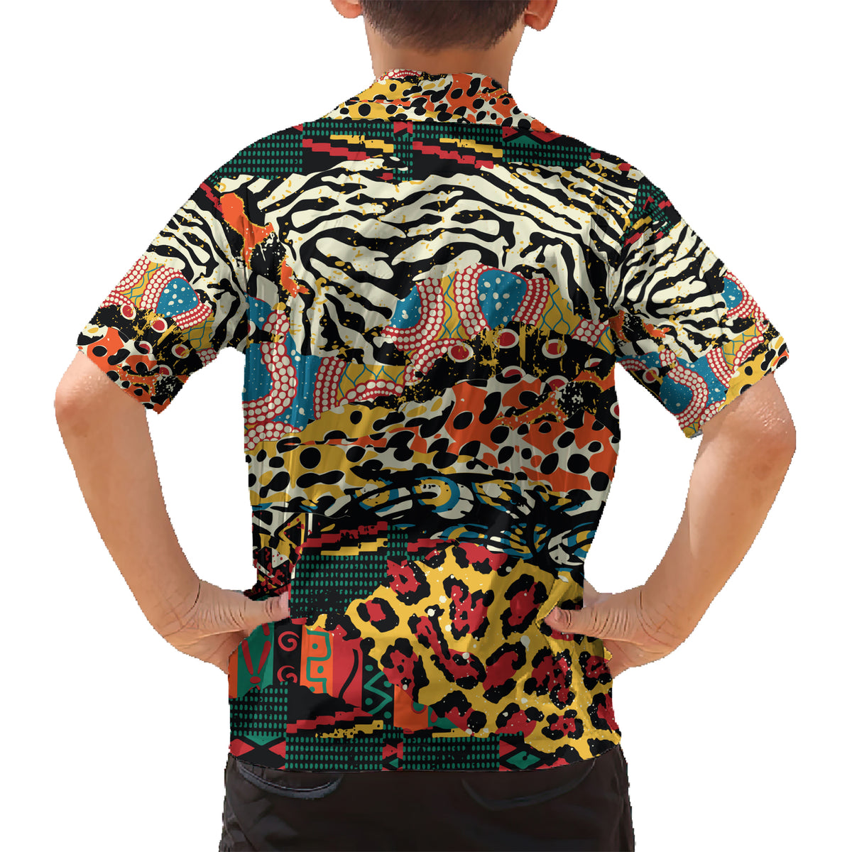 Africa Animal Pattern Kid Hawaiian Shirt - Wonder Print Shop