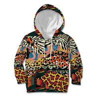 Africa Animal Pattern Kid Hoodie - Wonder Print Shop
