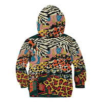 Africa Animal Pattern Kid Hoodie - Wonder Print Shop