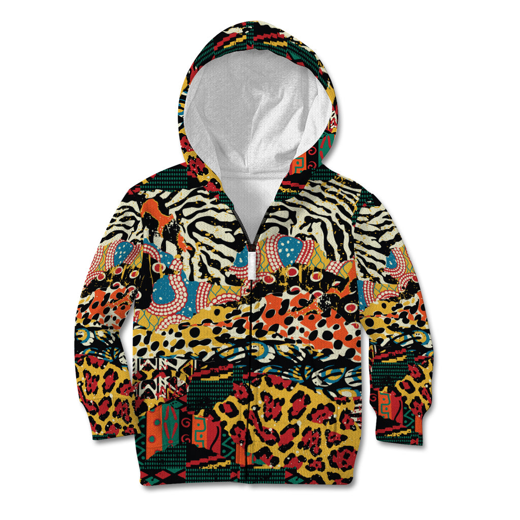 Africa Animal Pattern Kid Hoodie - Wonder Print Shop