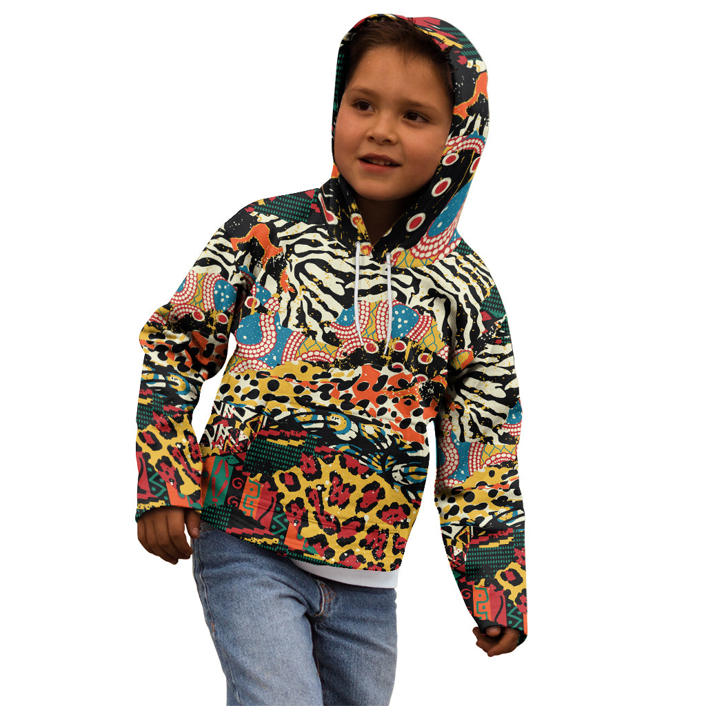 Africa Animal Pattern Kid Hoodie - Wonder Print Shop