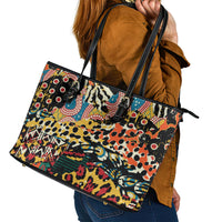 Africa Animal Pattern Leather Tote Bag - Wonder Print Shop