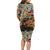 Africa Animal Pattern Long Sleeve Bodycon Dress - Wonder Print Shop