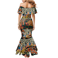 Africa Animal Pattern Mermaid Dress - Wonder Print Shop