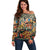 Africa Animal Pattern Off Shoulder Sweater - Wonder Print Shop