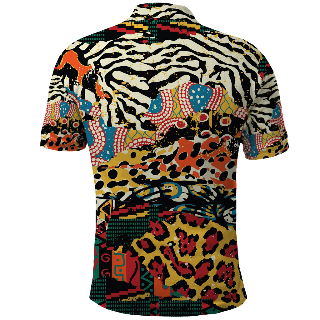Africa Animal Pattern Polo Shirt - Wonder Print Shop