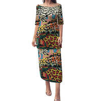 Africa Animal Pattern Puletasi - Wonder Print Shop