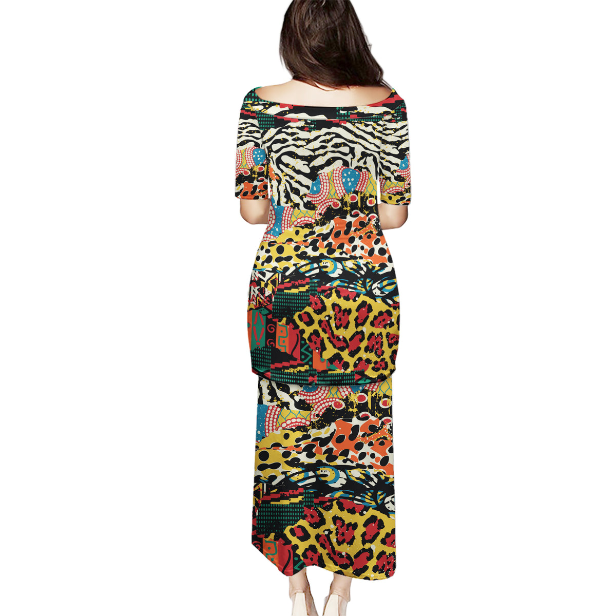 Africa Animal Pattern Puletasi - Wonder Print Shop