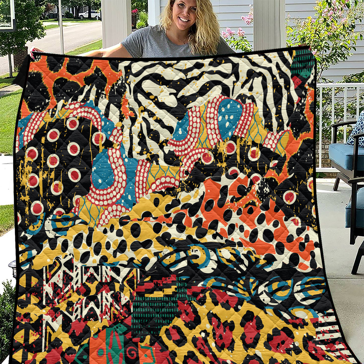 Africa Animal Pattern Quilt - Wonder Print Shop