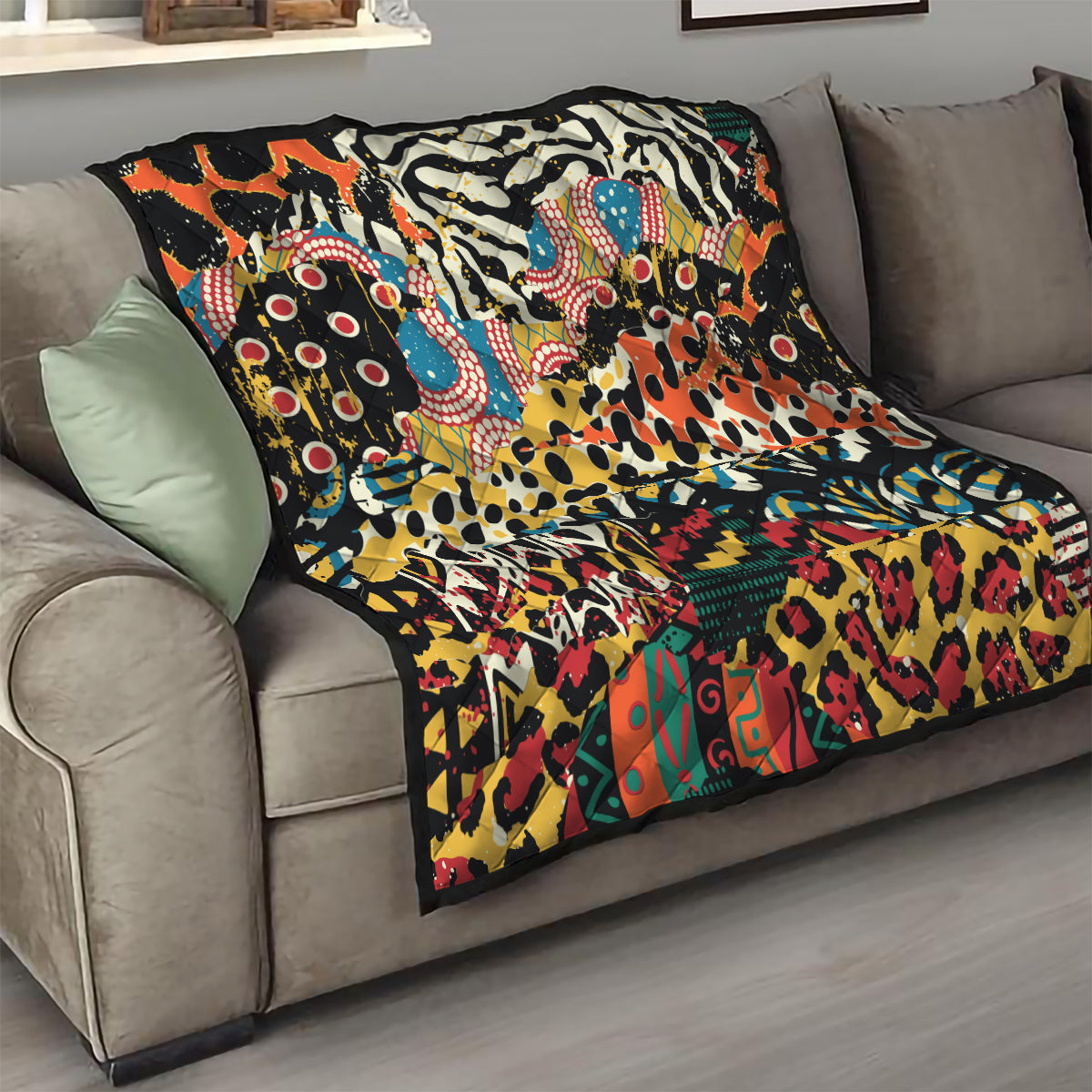 Africa Animal Pattern Quilt - Wonder Print Shop