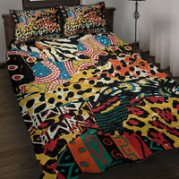 Africa Animal Pattern Quilt Bed Set - Wonder Print Shop