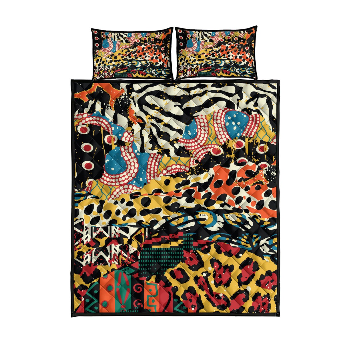 Africa Animal Pattern Quilt Bed Set - Wonder Print Shop