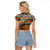 Africa Animal Pattern Raglan Cropped T Shirt - Wonder Print Shop