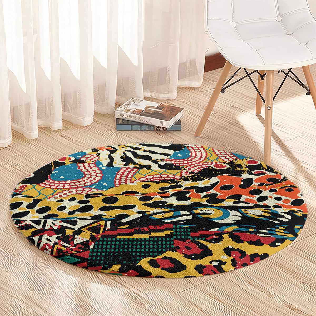 Africa Animal Pattern Round Carpet