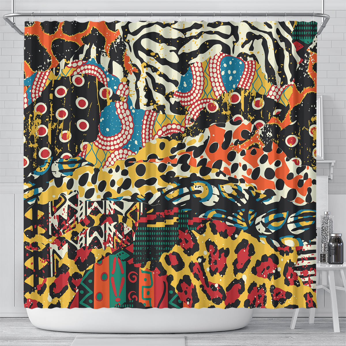 Africa Animal Pattern Shower Curtain