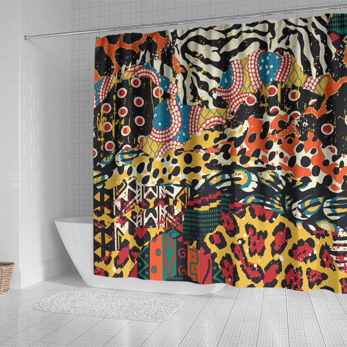 Africa Animal Pattern Shower Curtain