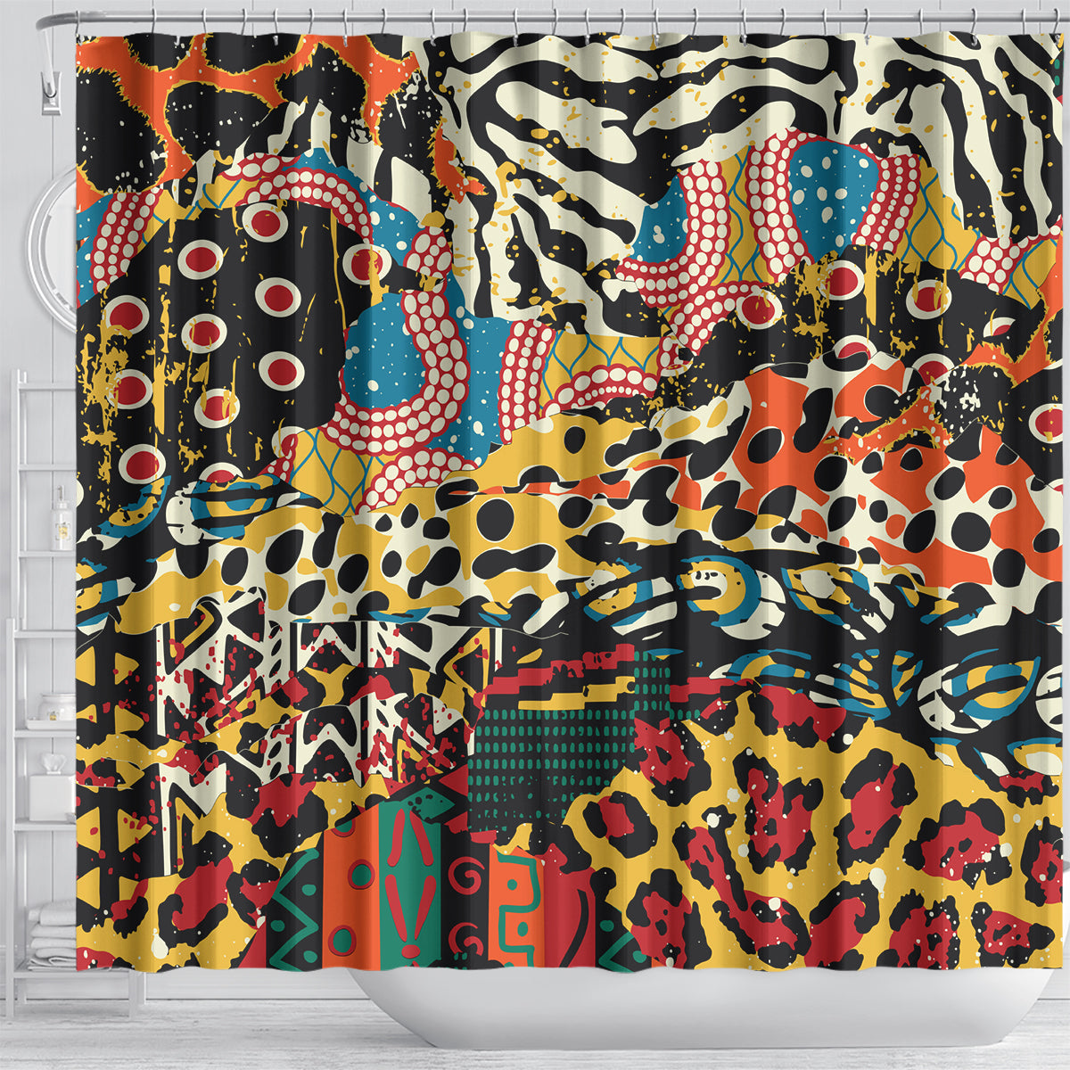Africa Animal Pattern Shower Curtain
