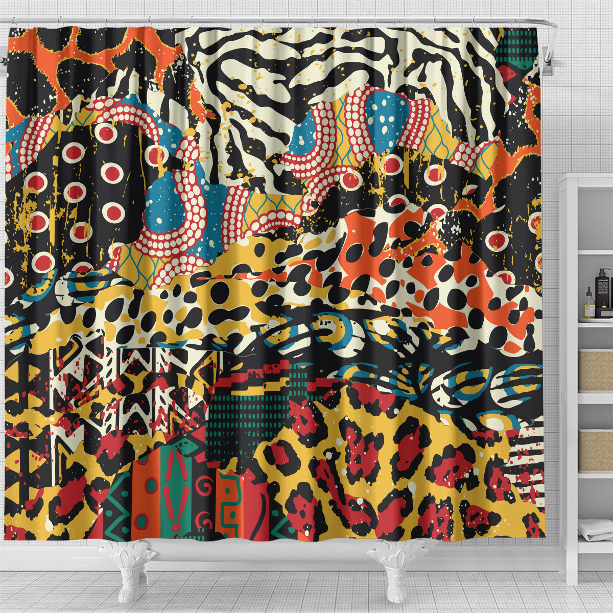Africa Animal Pattern Shower Curtain