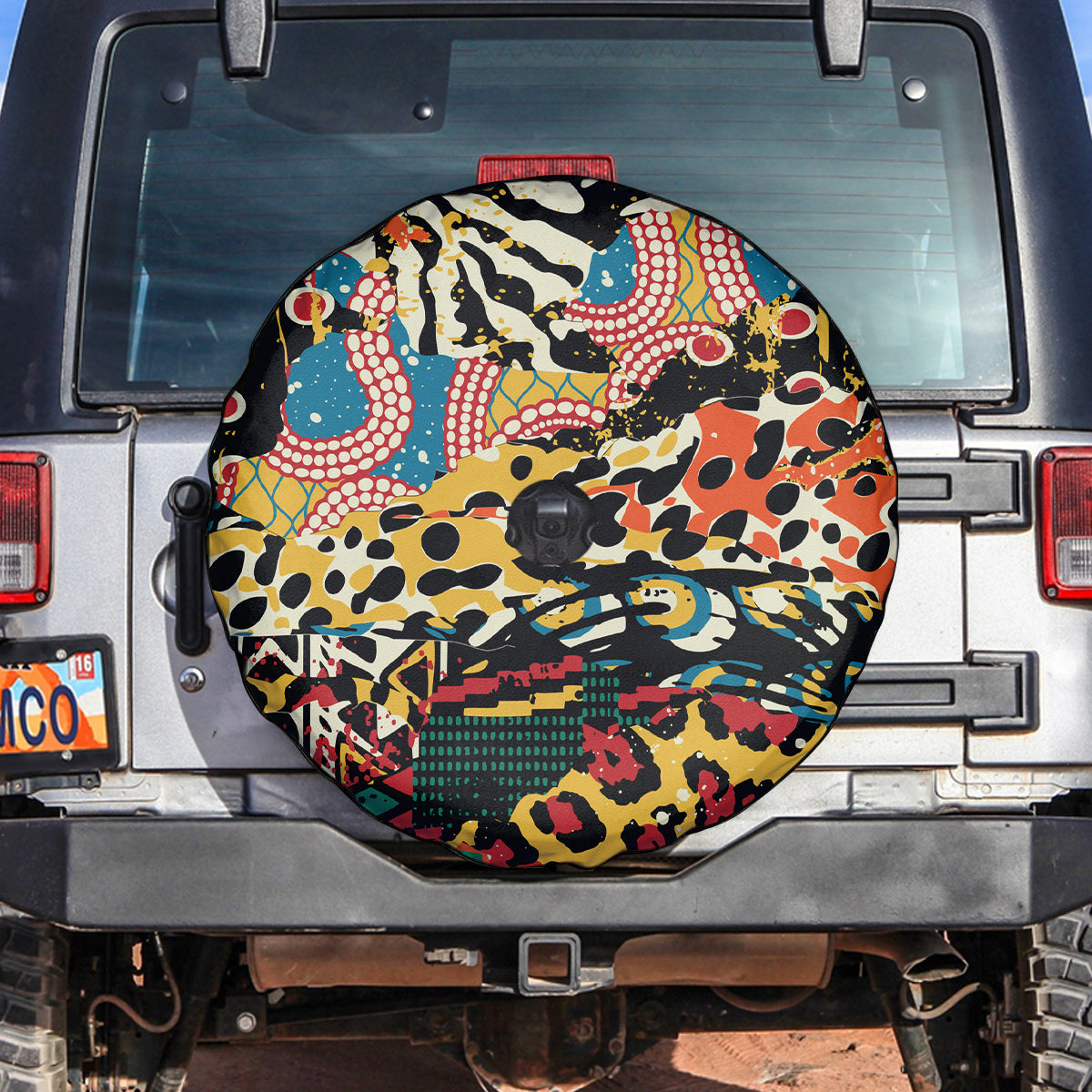 Africa Animal Pattern Spare Tire Cover - Wonder Print Shop