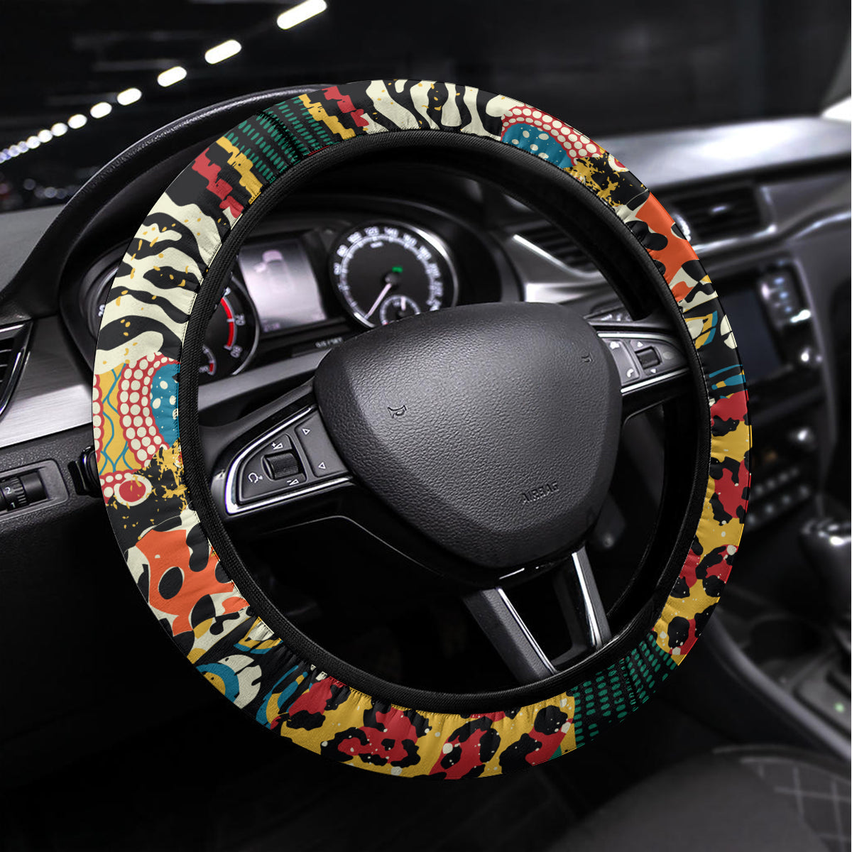 Africa Animal Pattern Steering Wheel Cover - Wonder Print Shop