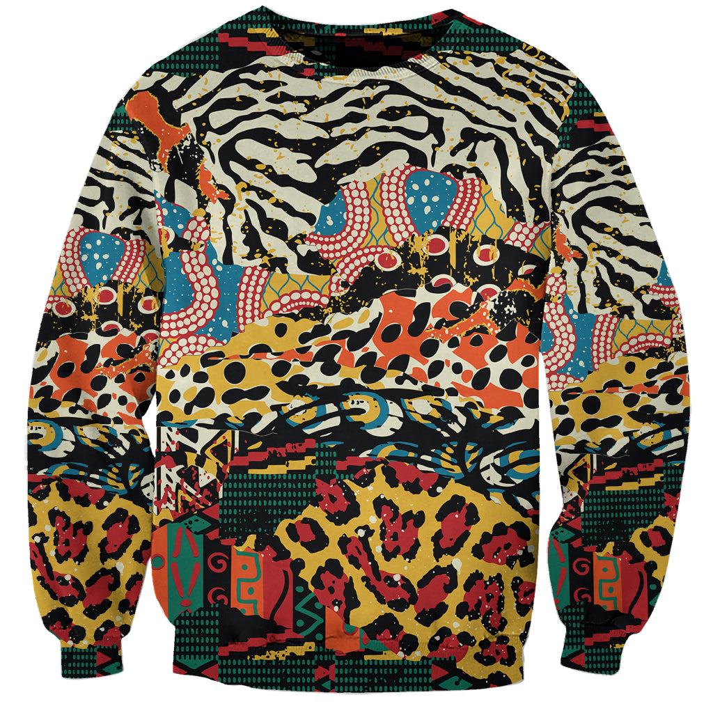 Africa Animal Pattern Sweatshirt - Wonder Print Shop