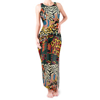 Africa Animal Pattern Tank Maxi Dress - Wonder Print Shop
