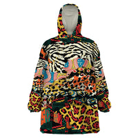 Africa Animal Pattern Wearable Blanket Hoodie - Wonder Print Shop