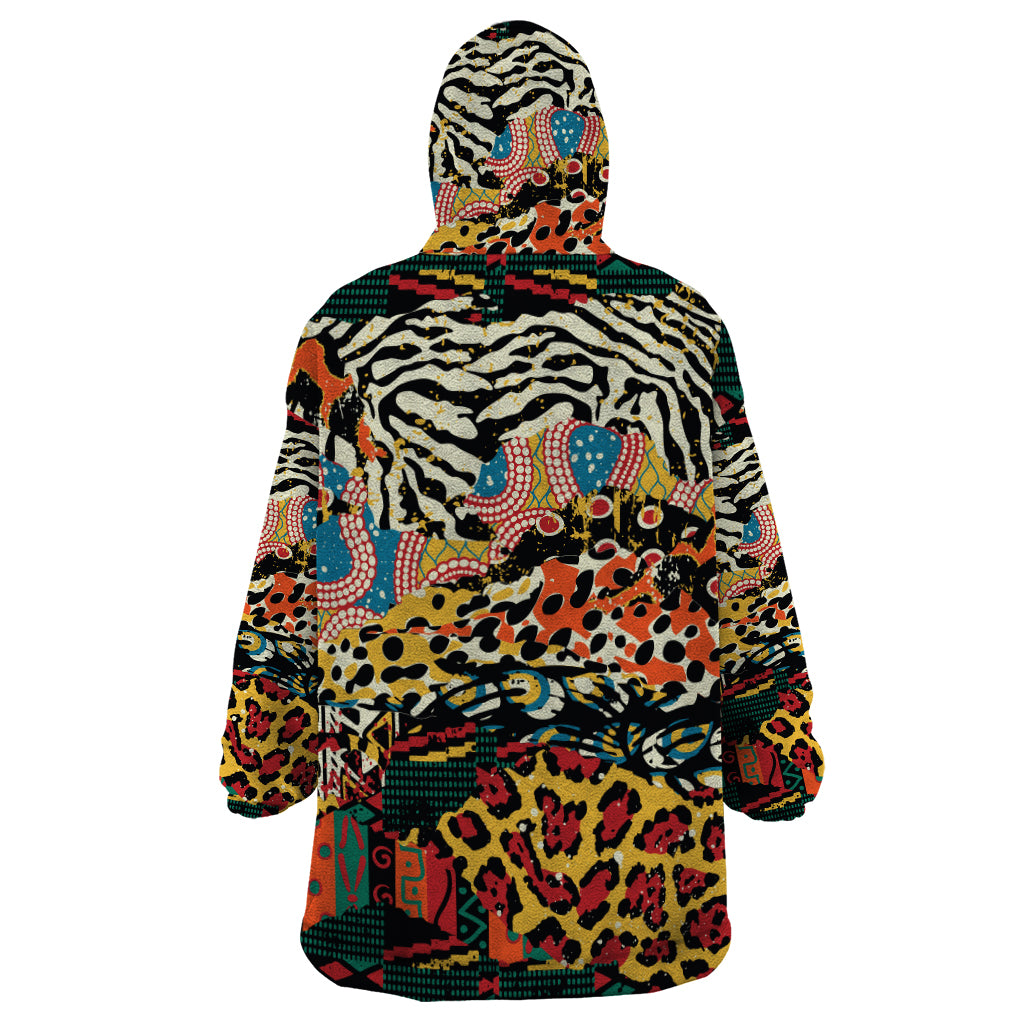 Africa Animal Pattern Wearable Blanket Hoodie - Wonder Print Shop