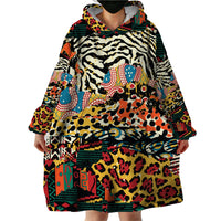 Africa Animal Pattern Wearable Blanket Hoodie - Wonder Print Shop