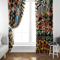 Africa Animal Pattern Window Curtain - Wonder Print Shop