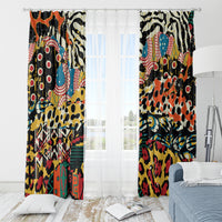 Africa Animal Pattern Window Curtain - Wonder Print Shop
