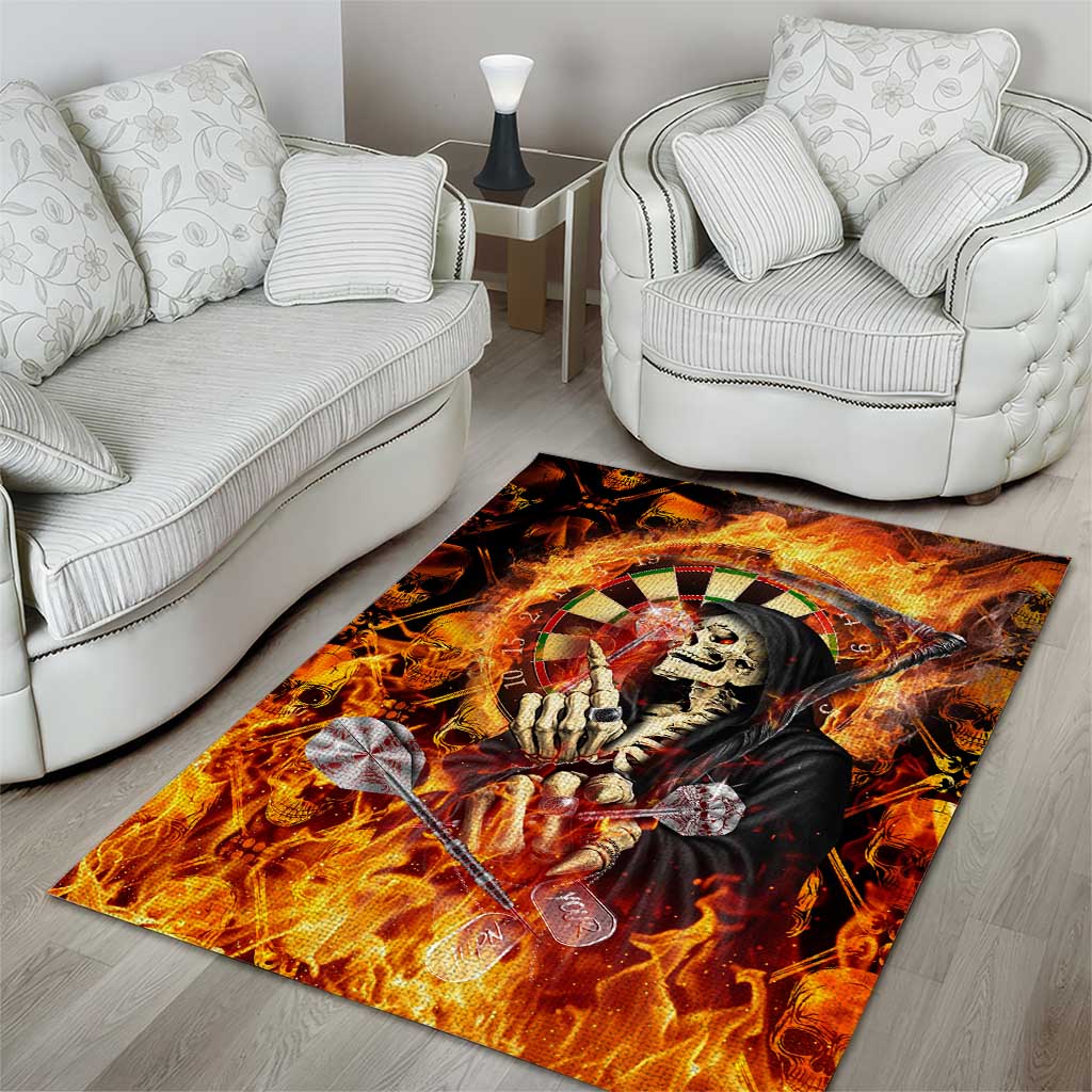 Skull Darts Area Rug Death In Fire