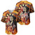 Personalised Skull Darts Baseball Jersey Death In Fire