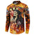 Personalised Skull Darts Button Sweatshirt Death In Fire