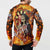 Personalised Skull Darts Button Sweatshirt Death In Fire