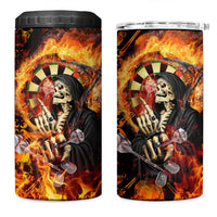 Skull Darts 4 in 1 Can Cooler Tumbler Death In Fire