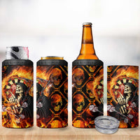 Skull Darts 4 in 1 Can Cooler Tumbler Death In Fire