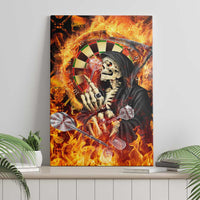 Skull Darts Canvas Wall Art Death In Fire