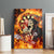 Skull Darts Canvas Wall Art Death In Fire