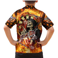 Personalised Skull Darts Family Matching Mermaid Dress and Hawaiian Shirt Death In Fire