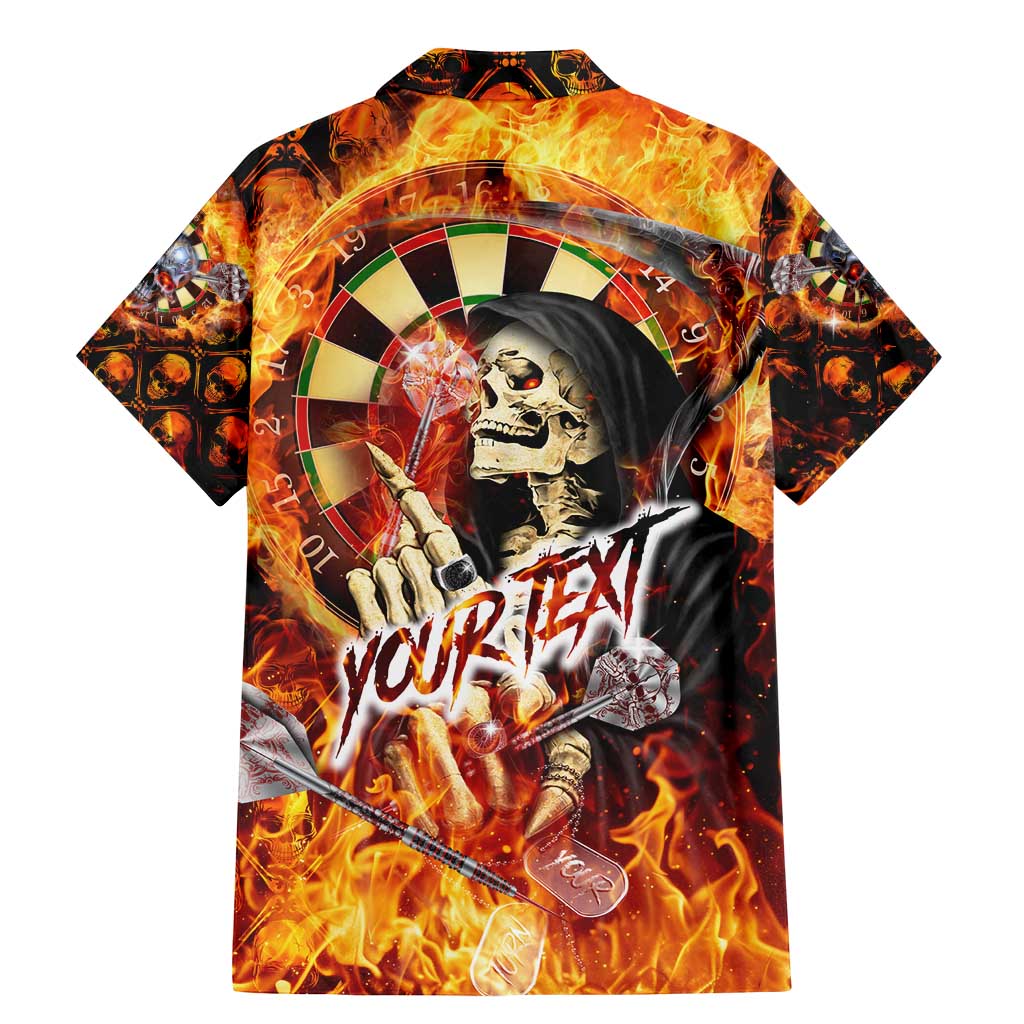 Personalised Skull Darts Family Matching Mermaid Dress and Hawaiian Shirt Death In Fire