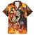 Personalised Skull Darts Family Matching Off Shoulder Maxi Dress and Hawaiian Shirt Death In Fire