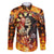 Personalised Skull Darts Family Matching Off Shoulder Maxi Dress and Hawaiian Shirt Death In Fire