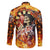 Personalised Skull Darts Family Matching Off Shoulder Maxi Dress and Hawaiian Shirt Death In Fire