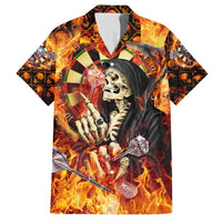 Personalised Skull Darts Family Matching Puletasi and Hawaiian Shirt Death In Fire