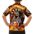 Personalised Skull Darts Family Matching Short Sleeve Bodycon Dress and Hawaiian Shirt Death In Fire