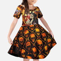 Personalised Skull Darts Family Matching Summer Maxi Dress and Hawaiian Shirt Death In Fire